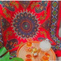 رومیزی پته دوزی اصیل، سوزن دوزی یک متری صنایع دستی