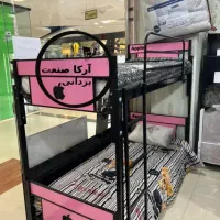تخت خواب دوطبقه فلزیlپلapple تشک یک نفره(آرکاصنعت)