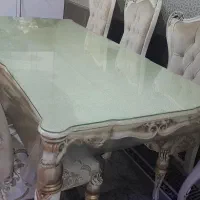 میز نهار خوری سلطنتی ۸ نفره با ۶ صندلی