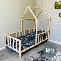 تخت خواب نوجوان مدل کلبه ای روستیک دکور2|تخت و سرویس خواب|تهران, شهرک امام خمینی|دیوار