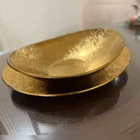 ظروف پذیرایی طلایی رنگ ثابت