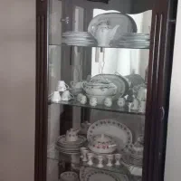 بوفه چوب گردو کاملا سالم و تمیز شیک|بوفه، ویترین، کنسول|شهریار, شهرک وائین|دیوار