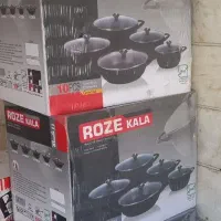 سرویس قابلمه چدن گرانیتی 10 پارچه  ROZE KALA|ظروف پخت‌وپز|تهران, شوش (باغ آذری)|دیوار