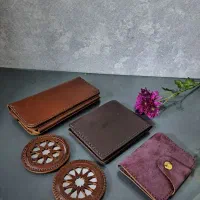 کیف پول و آینه چرم