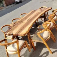 میز نهارخوری تمام چوب «روستیک»