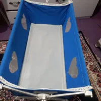 گهواره سالم نواصلااستفاده نشده آبی رنگ|تخت و صندلی بچه|قدس, شهرقدس|دیوار