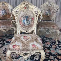 مبل وغذاخوری سلطنتی،چوب گردو+کاور(درحد اکبند)|مبلمان خانگی و میز عسلی|ملایر, |دیوار