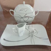 سرویس غذاخوری چینی توس۱۸نفره بی صبحانه خوری درحدنو|ظروف سرو و پذیرایی|تبریز, |دیوار