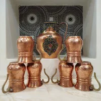 پارچ و لیوان مسی