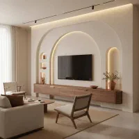 نقاش ساختمان میکروسمنت کفپوش لاین نوری تی وی وال