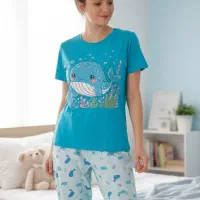 ست تیشرت و شلوار  زنانه طرح فانتزی