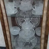 سرویس کریستال ۴۸ پارچه چک  بوهمیا  به همراه شمعدان