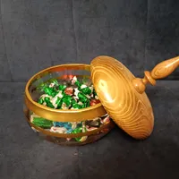 سرویس چراغ سنتی و شکلات خوری چوبی خراطی|صنایع دستی و سایر لوازم تزئینی|تهران, شاهین|دیوار