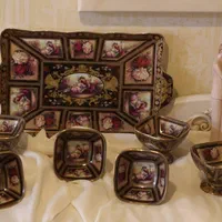 ظرف سینی پیاله قاشق بستنی خوری لمونژ دکوری قهوه ای|ظروف سرو و پذیرایی|مشهد, کوشش|دیوار