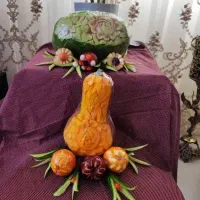 حکاکی روی میوه برای شب یلدا|صنایع دستی و سایر لوازم تزئینی|قم, حنیف نژاد|دیوار