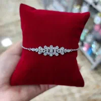 دستبند نگین کارق شده نقره اصل ۹۲۵