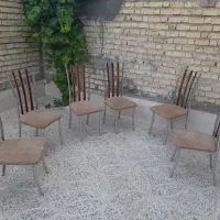 چهار عدد صندلی فلزی سالم