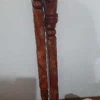 عصای کنده کاری ونقره کوبی شده چوب عناب