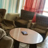 مبل چستر قدیمی ۸ نفره + میز اشانتیون