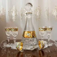 ظروف کریستال شکلات آجیل میوه خوری سبد طلاکوب چک|ظروف سرو و پذیرایی|تبریز, |دیوار