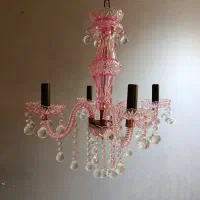 لوستر4شاخه کریستالی