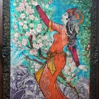 تابلو طرح مخمل با قاب بزرگ ۱۸۰در ۱۳۰