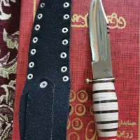 خنجر زنجان با دسته شیشه ای و مسی