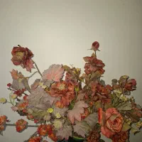 تعدادی گل کاغذی رنگهای زیبای پاییزی جنس ترک