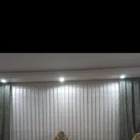 پرده حریر اسکاچی با پتینه دوطرف