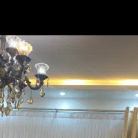 لوستر لامپ دار و کریستال دار جنس برنج