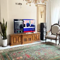 میزتلویزیون چوبی حصیری