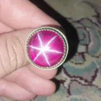 انگشتر نقره یاقوت استار قرمز