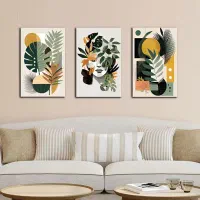 تابلو سه تیکه دکوراتیو چاپی بسیار زیبا|تابلو، نقاشی، عکس|سنندج, |دیوار