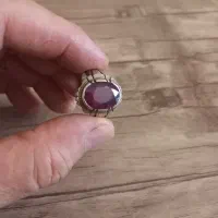 انگشتر یاقوت قدیمی برمه دستساز معاوضعه