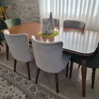میز ناهارخوری چوب طبیعی ۸ نفره