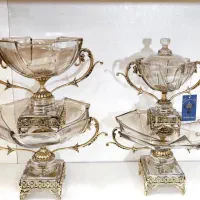 سرویس پذیرایی 4 تیکه پایه و دسته برنج جنس ژاپن