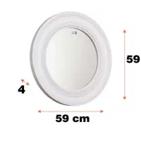 اینه دیواری گرد برند دلفین سفید رنگ پی وی سی|آینه|تهران, بلوار کشاورز|دیوار