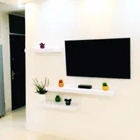 شلف طبقاتی پایه دیواری|کتابخانه، شلف، قفسه‌های دیواری|کرج, دهقان ویلا|دیوار