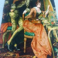 دختر نقاش|تابلو فرش|اردبیل, |دیوار