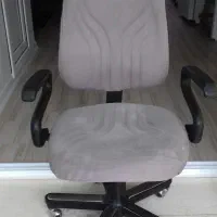 صندلی گردان اداری و کامپیوتر با پایه استیل