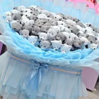 دسته گل تدی ۱۲۰ عدد تدی