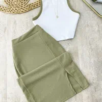 ست باشگاهی و ست های کراپ ودامن لباس خواب ساتن|لباس|آبادان, |دیوار