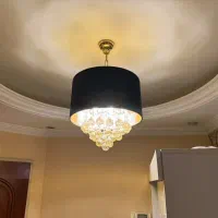 لوستر مدرن کلاهک‌دار کریستالی