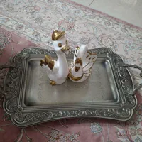 مجسمه چینی اردک ، سینی سیلور ،نمکدان فلفل دلمه|مجسمه، تندیس، ماکت|تهران, نیروی هوایی (پیروزی)|دیوار
