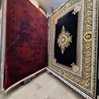ژینوس مشکی ۱۲۰۰ شانه نگارین ۱۰۰ در ۱۰۰ نخ اکرولیک|فرش|مشهد, امیر|دیوار