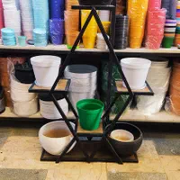 پایه گلدان استند گلدان لوزی طبقات ۷ طبقه pvc