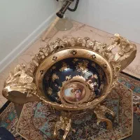 ظرف میوه خوری چینی به همراه برنز سنگین
