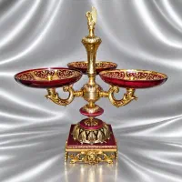 ظرف شیرینی خوری 3 شاخه برنزی