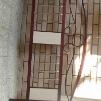 تخت دونفره فرفوژه آلبالویی رنگ|تخت و سرویس خواب|فلاورجان, |دیوار