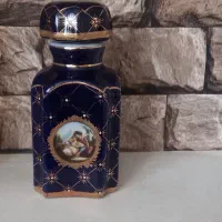 ظروف دکوری چینی سورمه ای طلاکوب|صنایع دستی و سایر لوازم تزئینی|اصفهان, کشاورزی|دیوار